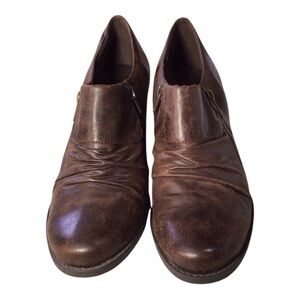 Baretraps Boots Womens Rosamund Ankle Booties Brown Faux Leather Zipper size 10